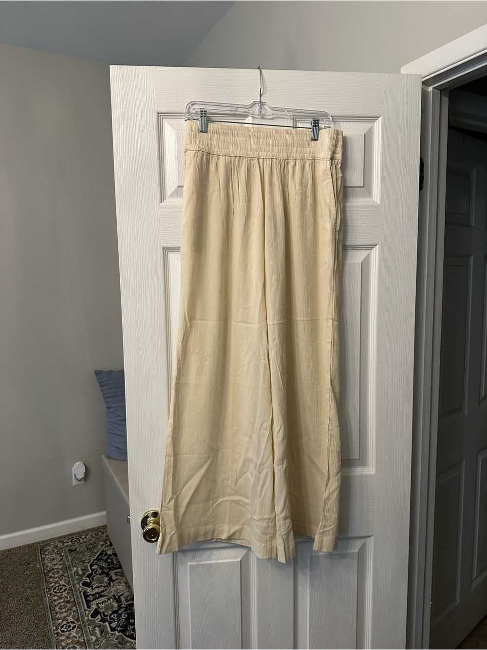 Wide Leg Women’s Pants in Cream — Classic Comfortable Style